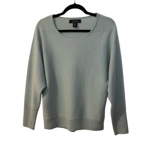 Tahari cashmere sweater long dolman sleeve pullover sage green medium